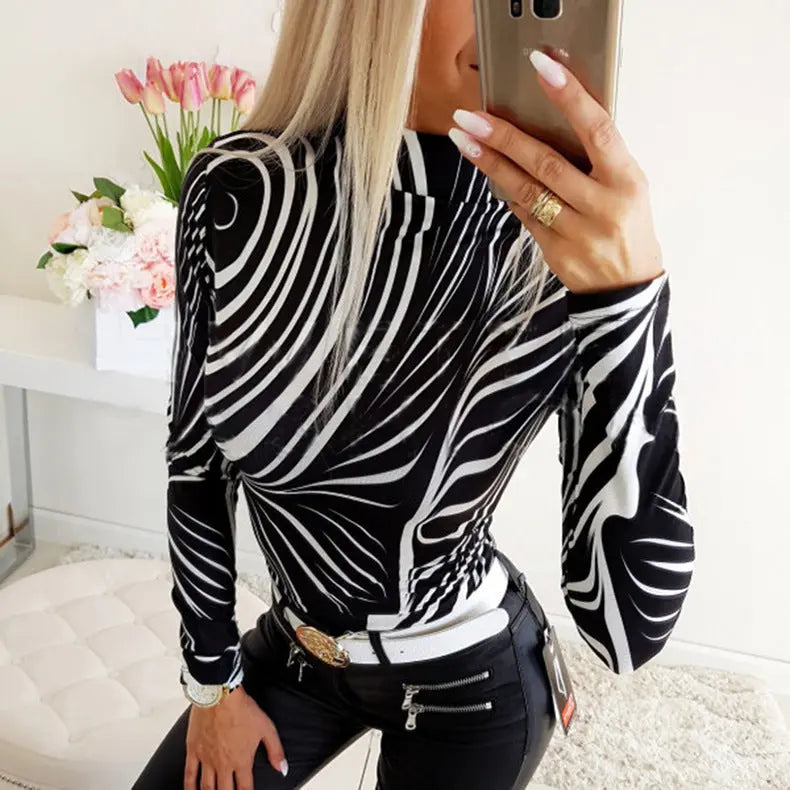 Sexy long-sleeved T-shirt bottoming shirt Cjdropshipping