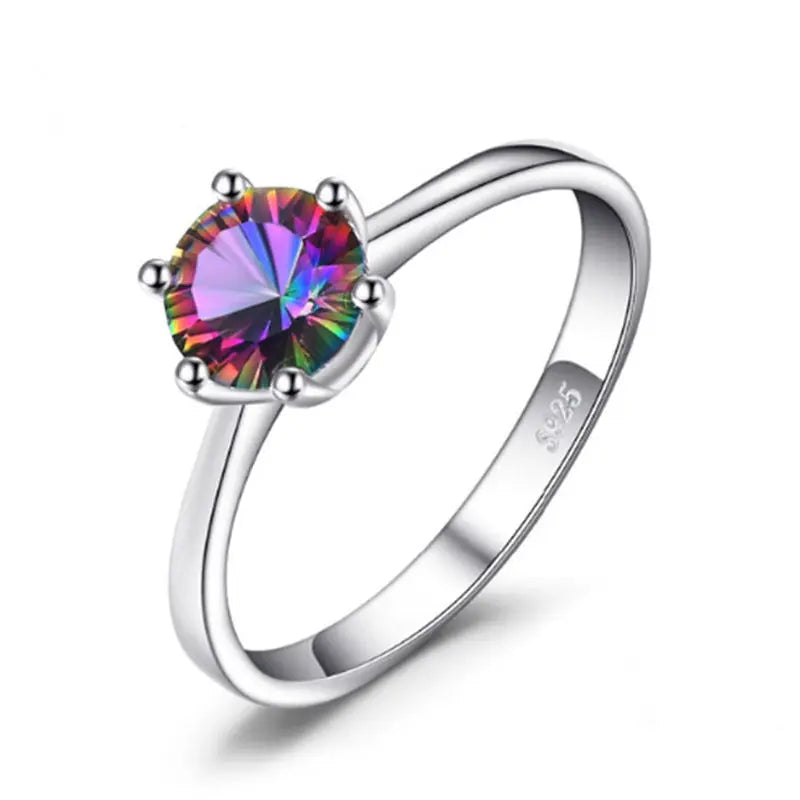 925 Silver rainbow Stone fashion ladies jewelry JNi3 shop