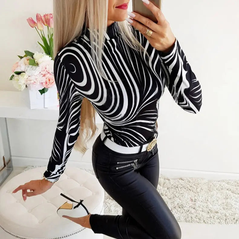 Sexy long-sleeved T-shirt bottoming shirt Cjdropshipping