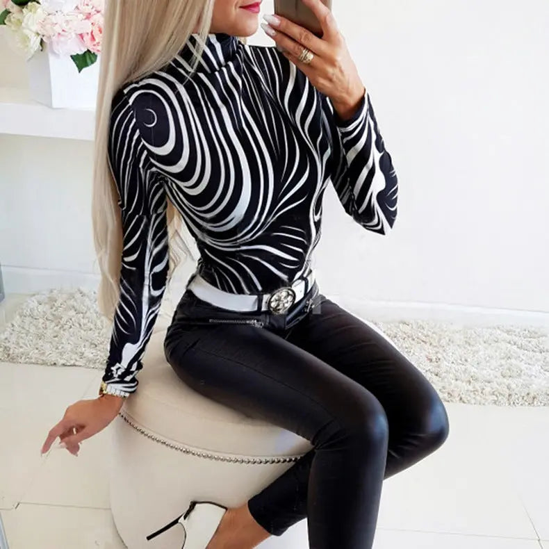 Sexy long-sleeved T-shirt bottoming shirt Cjdropshipping