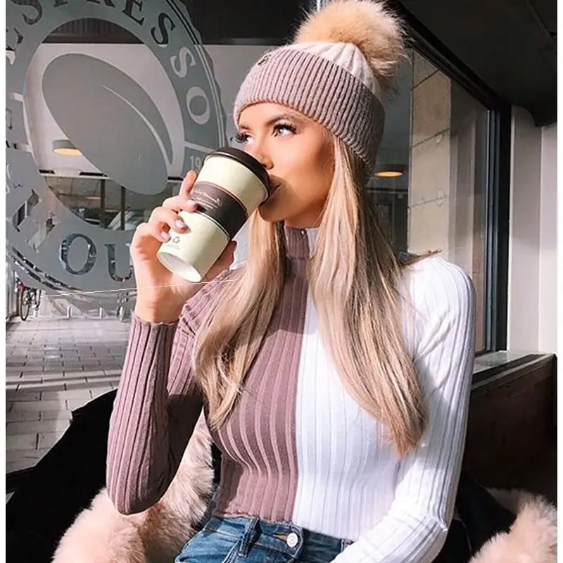 Knitted Long-Sleeved T-Shirt All-Match Bottoming Shirt JNi3 shop