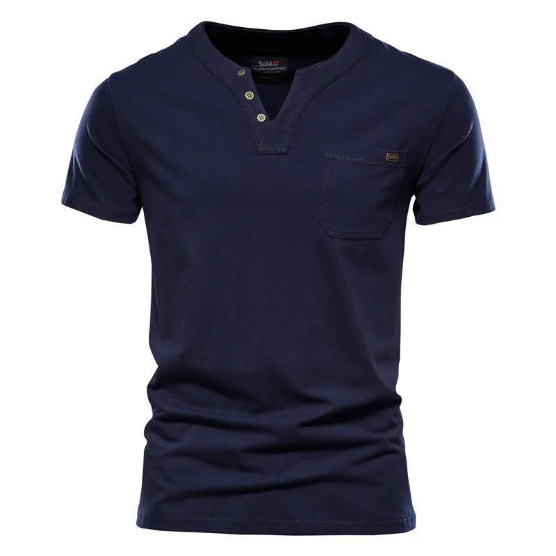 Sports T-shirt Slim Cotton Pocket Men Cjdropshipping