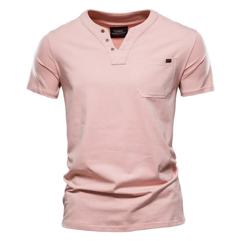 Sports T-shirt Slim Cotton Pocket Men Cjdropshipping