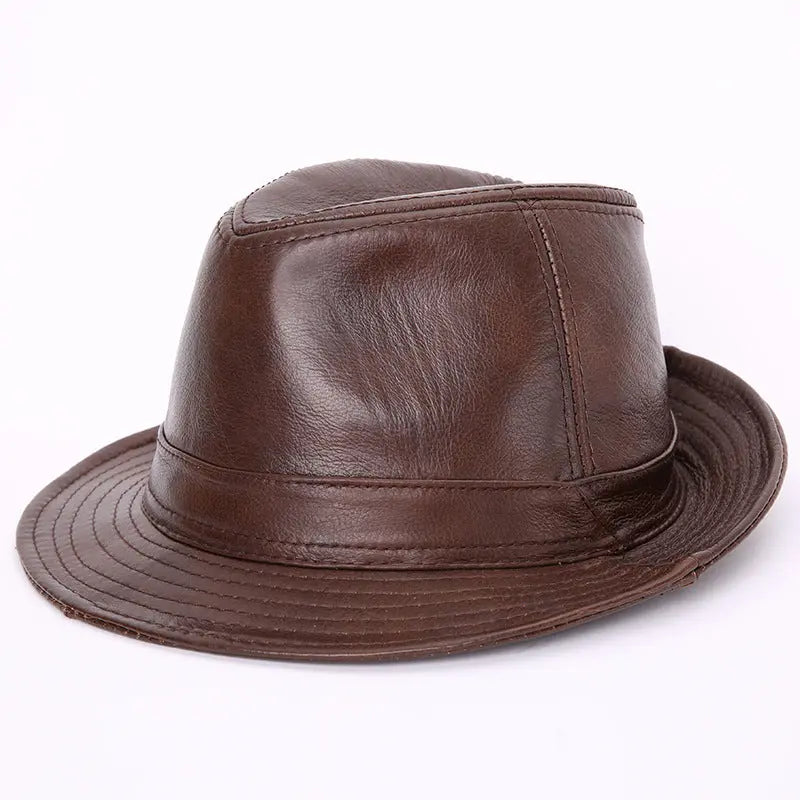 Men's And Women's Cowhide Hats With Big Eaves On The Street Cjdropshipping