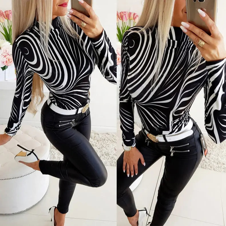 Sexy long-sleeved T-shirt bottoming shirt Cjdropshipping