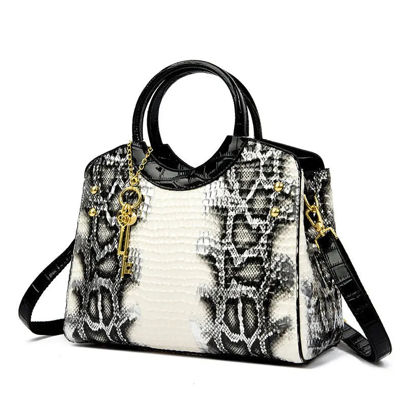 Retro Fashion Snakeskin Pattern Portable Big Bag Cjdropshipping