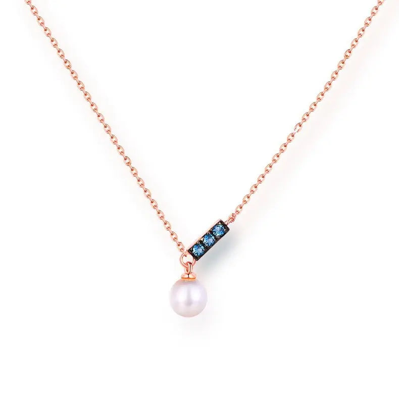 14K Rose Gold Jewelry New Pearl Necklace Pendant all-match gold custom simple and elegant fashion Cjdropshipping