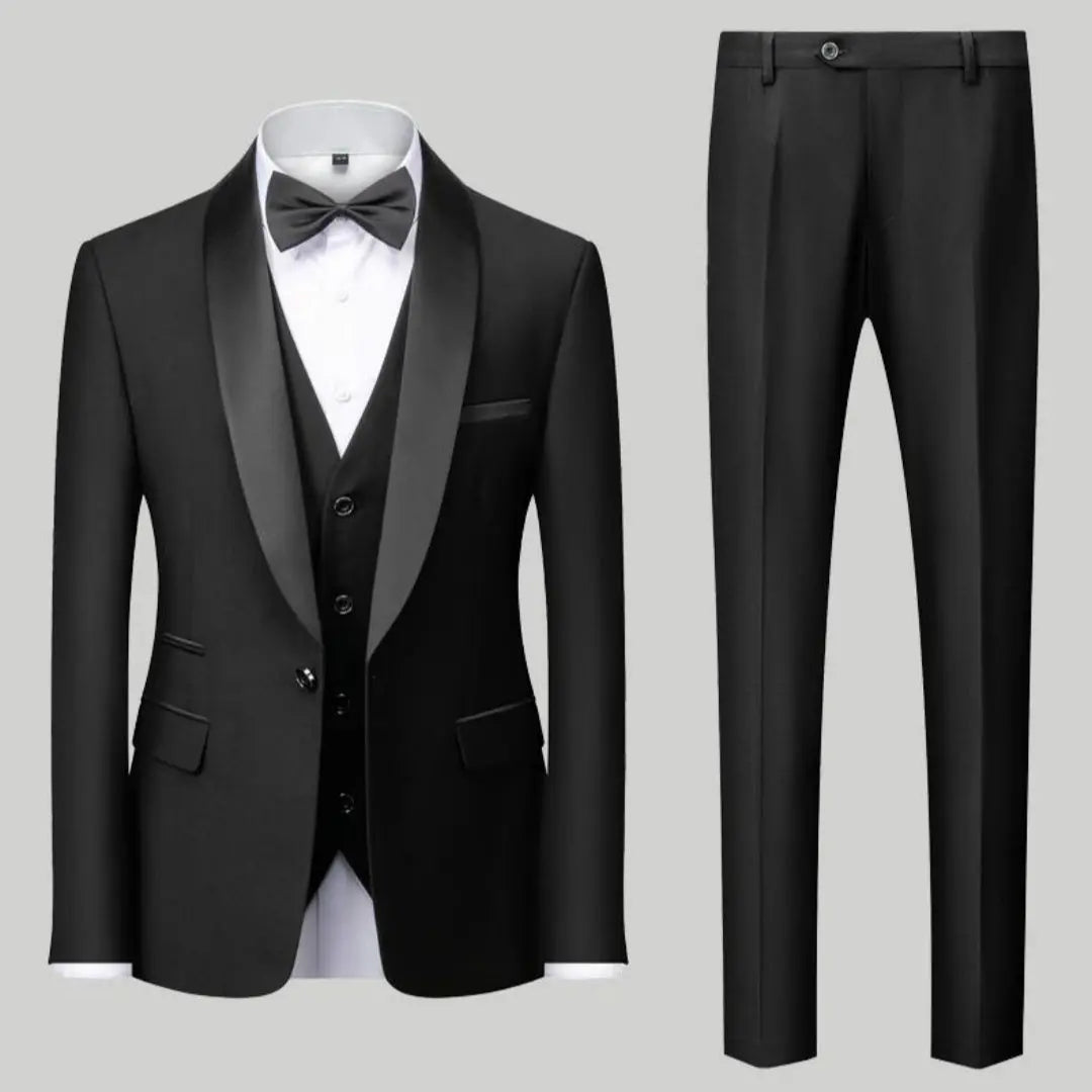 Men's Suit Set Green Fruit Collar Stage Suit Dress Host Performance Bridegroom Best Man Three-piece Suit Cjdropshipping
