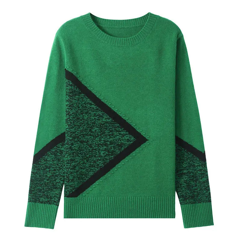 Round Neck Multicolor Sweater Sweaters Women's Clothing Long Sleeve Cjdropshipping