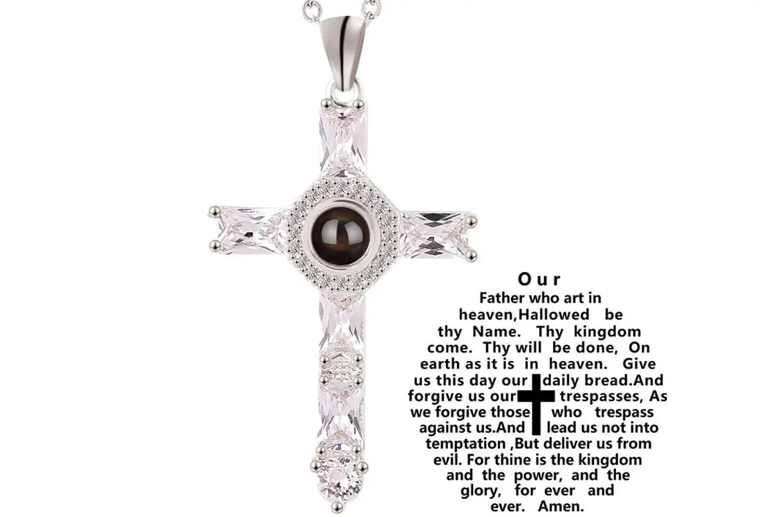 Jewelry Cross Projection Necklace Bronze Projection Cjdropshipping