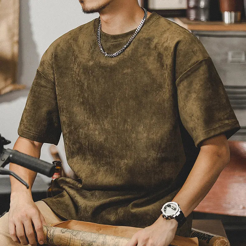 Retro Washed T-shirt Heavy Short-sleeved Shirt Men Dropshipman