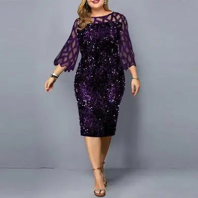 Plus Size Sequin Birthday Party Dress Cjdropshipping