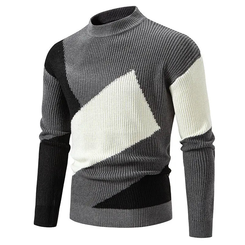 Sweater Men's Round Neck Multicolor Pullover Sweater Cjdropshipping