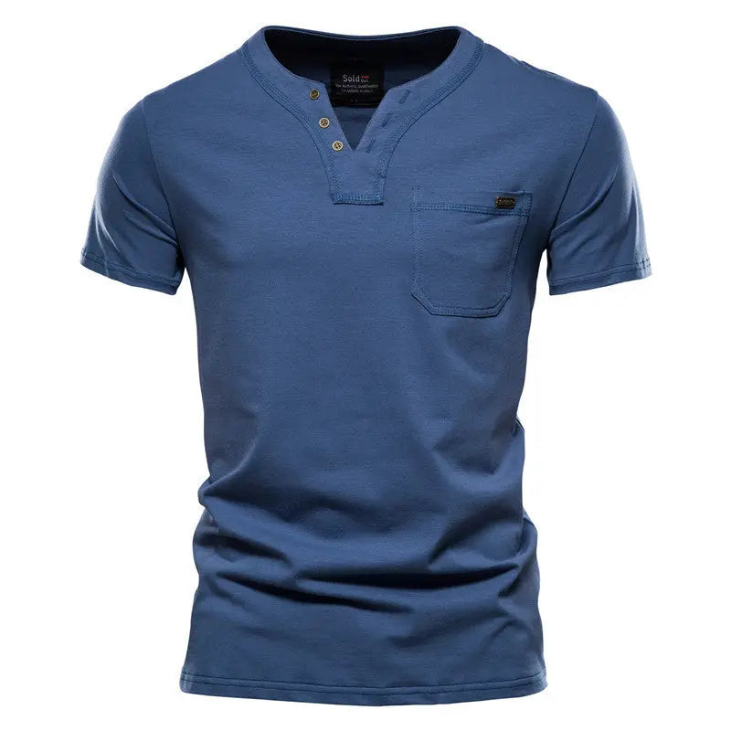 Sports T-shirt Slim Cotton Pocket Men Cjdropshipping