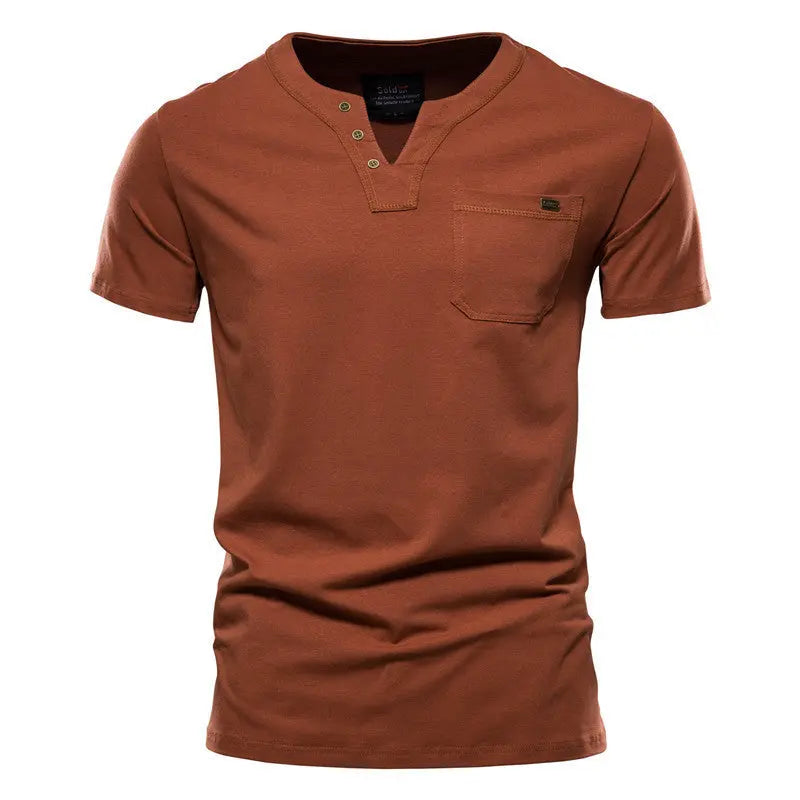 Sports T-shirt Slim Cotton Pocket Men Cjdropshipping
