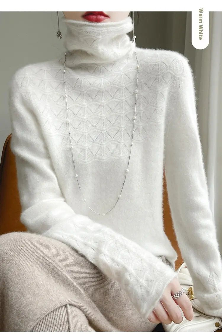 Pile Collar Turtleneck Sweater Short Autumn And Winter Women Cjdropshipping