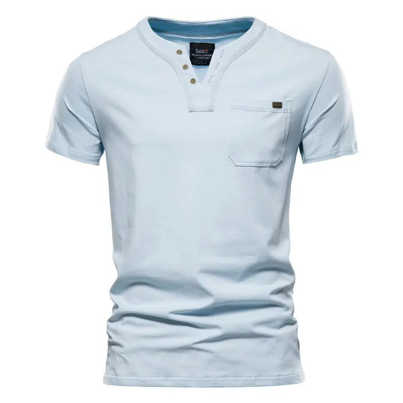 Sports T-shirt Slim Cotton Pocket Men Cjdropshipping