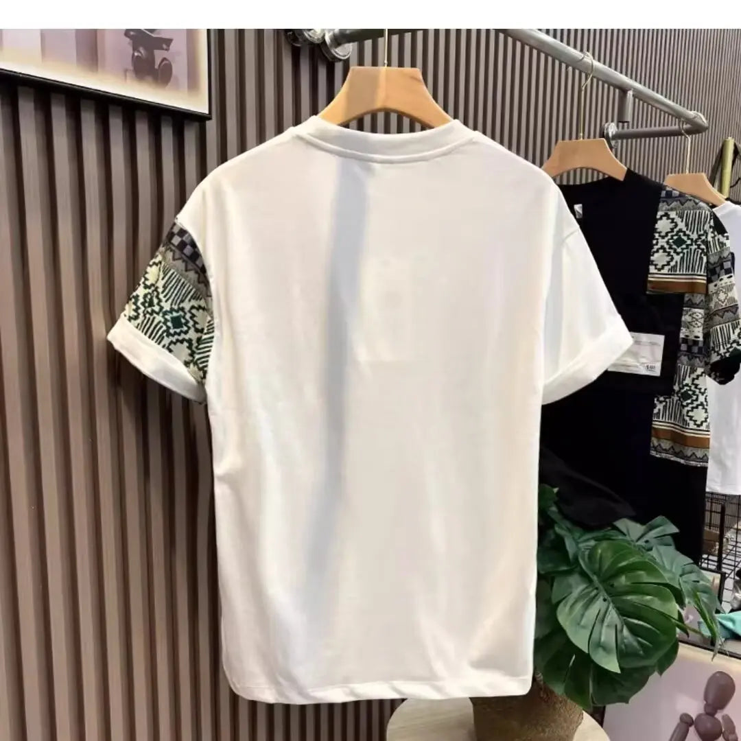 Men's T-shirt Summer New Work Clothes Style Color Matching Top Cjdropshipping