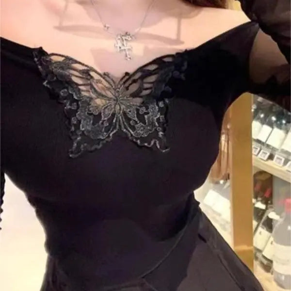 New Shirt Women's Butterfly Embroidery JNi3 shop