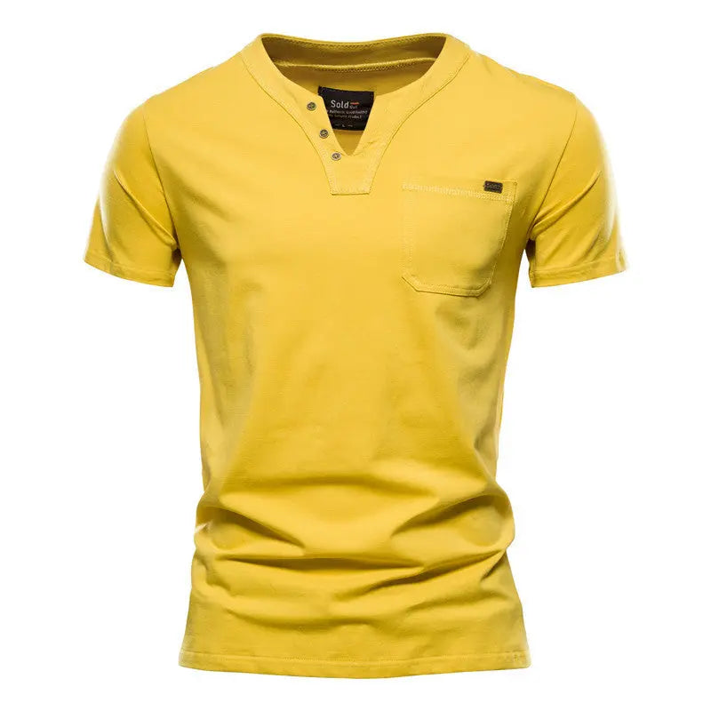 Sports T-shirt Slim Cotton Pocket Men Cjdropshipping