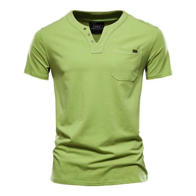 Sports T-shirt Slim Cotton Pocket Men Cjdropshipping