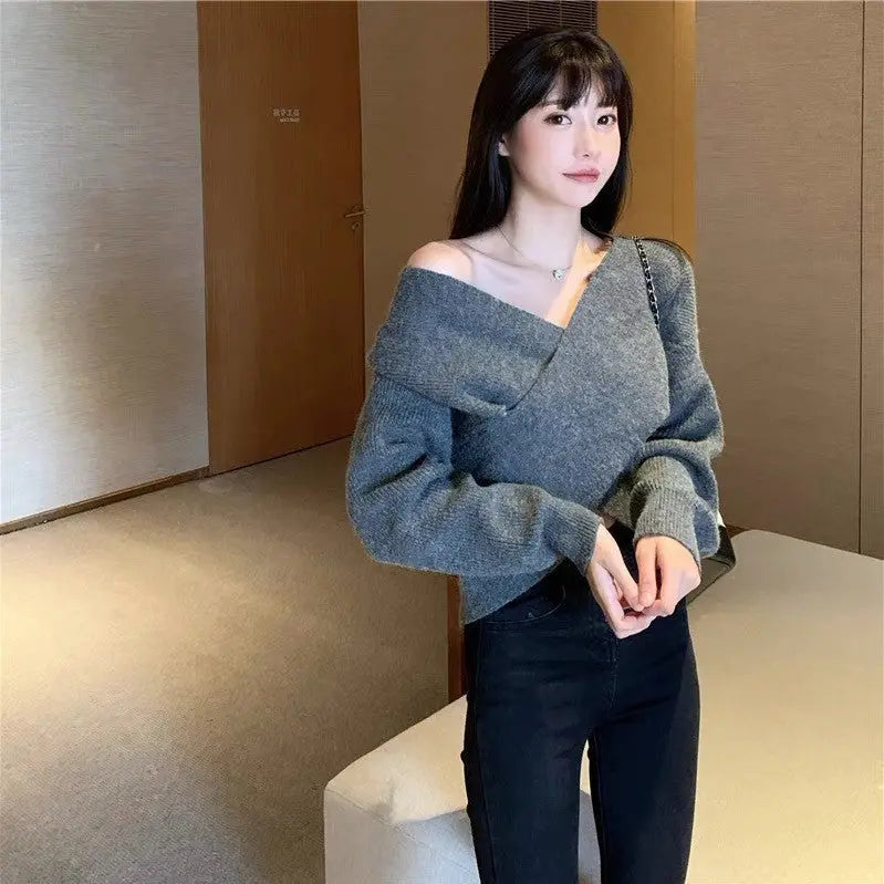 Batwing Sleeve Loose Sweater Sweater For Women JNi3 shop