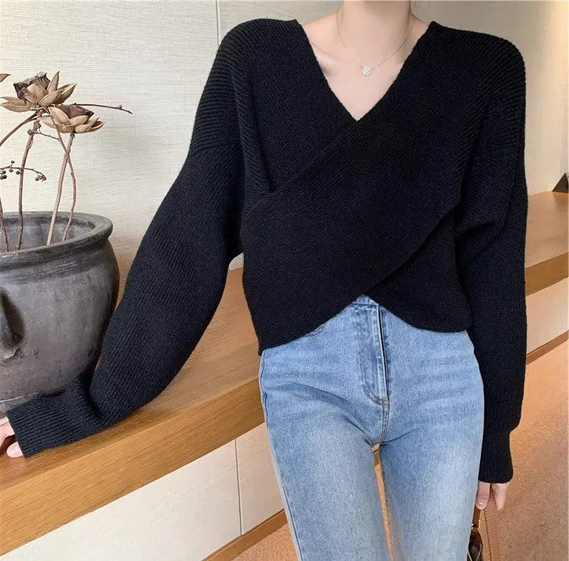 Batwing Sleeve Loose Sweater Sweater For Women JNi3 shop