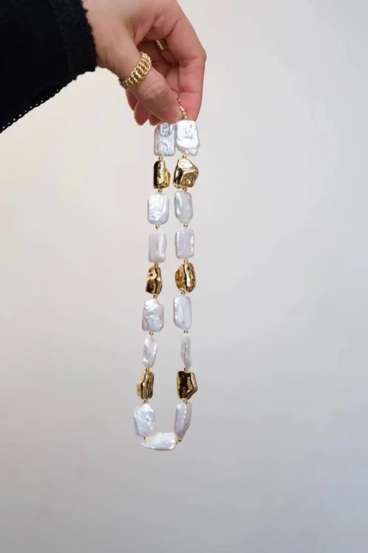 Vintage Stone Square Baroque Pearl Jewelry JNi3 shop