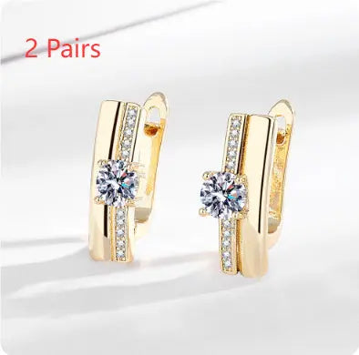 Zircon Geometric Exaggerated Big Hoop Earrings JNi3 shop