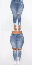 Women Clothes Ripped Plus Size Ladies Denim Pants Jeans JNi3 shop