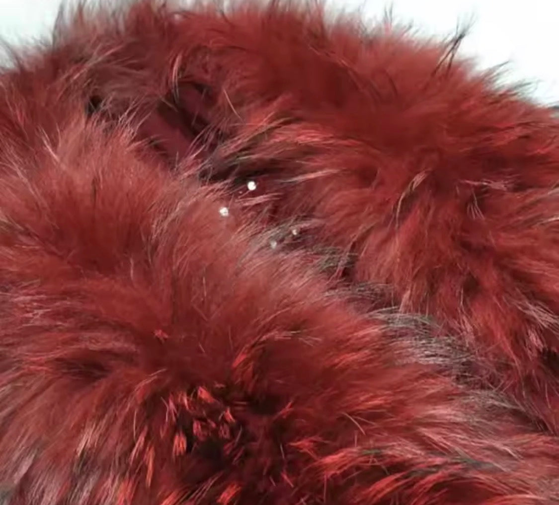 Elegant Sparkly Tweed Long Sequin Trench Belted Evening Overcoat with fur collar