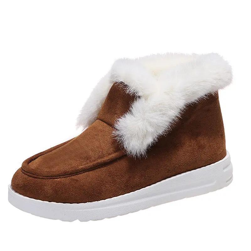 Snow Boots Warm Winter Shoes Plush Fur Ankle Boots Women Cjdropshipping