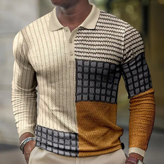 Men's 3D Printing Casual Retro Long Sleeve Top Cjdropshipping