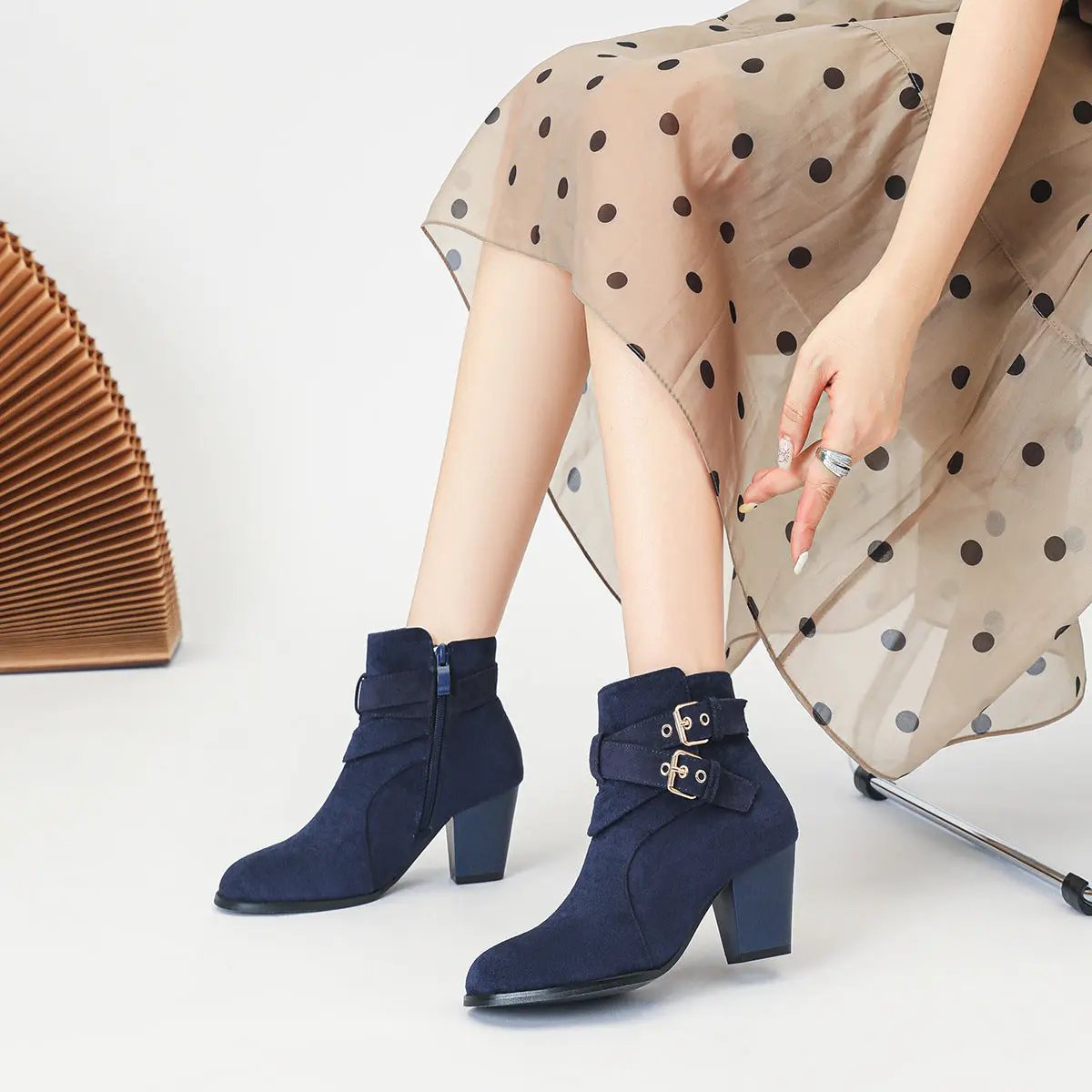 Women's Ankle Boots New Fashion Ankle Boots Comfortable Suede Cjdropshipping