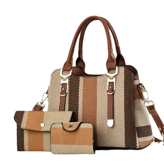 Crossbody Large Capacity New Son And Mother Canvas Contrast Color Handbags - JNi3 shop