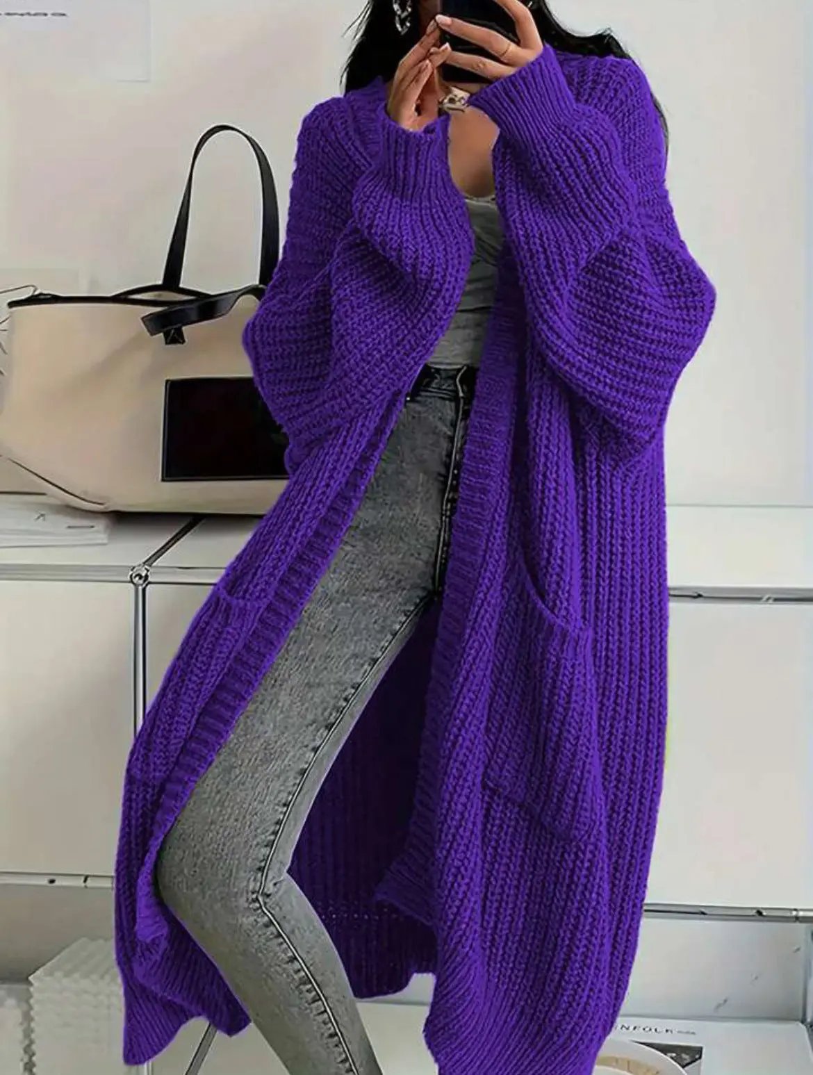 Idle Style Loose Thick Knitted Coat For Women JNi3 shop