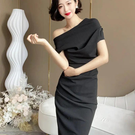 Women's Summer Off Shoulder Waist Long Dress Cjdropshipping