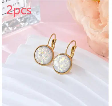 New Sequin Rhinestone Earrings Fashion Stainless Steel Jewelry For Women Cjdropshipping