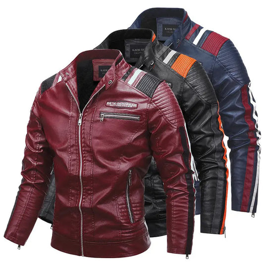 Motorcycle Leather Coat For Men Autumn And Winter New Men Dropshipman