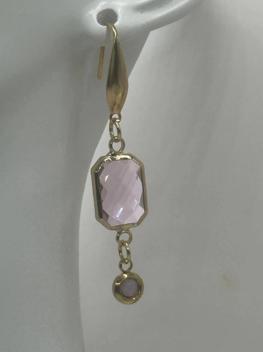 18k Gold PVD Birth Month double layered pendant Necklace, Bracelet and Earrings 3 pce set. JNi3 shop