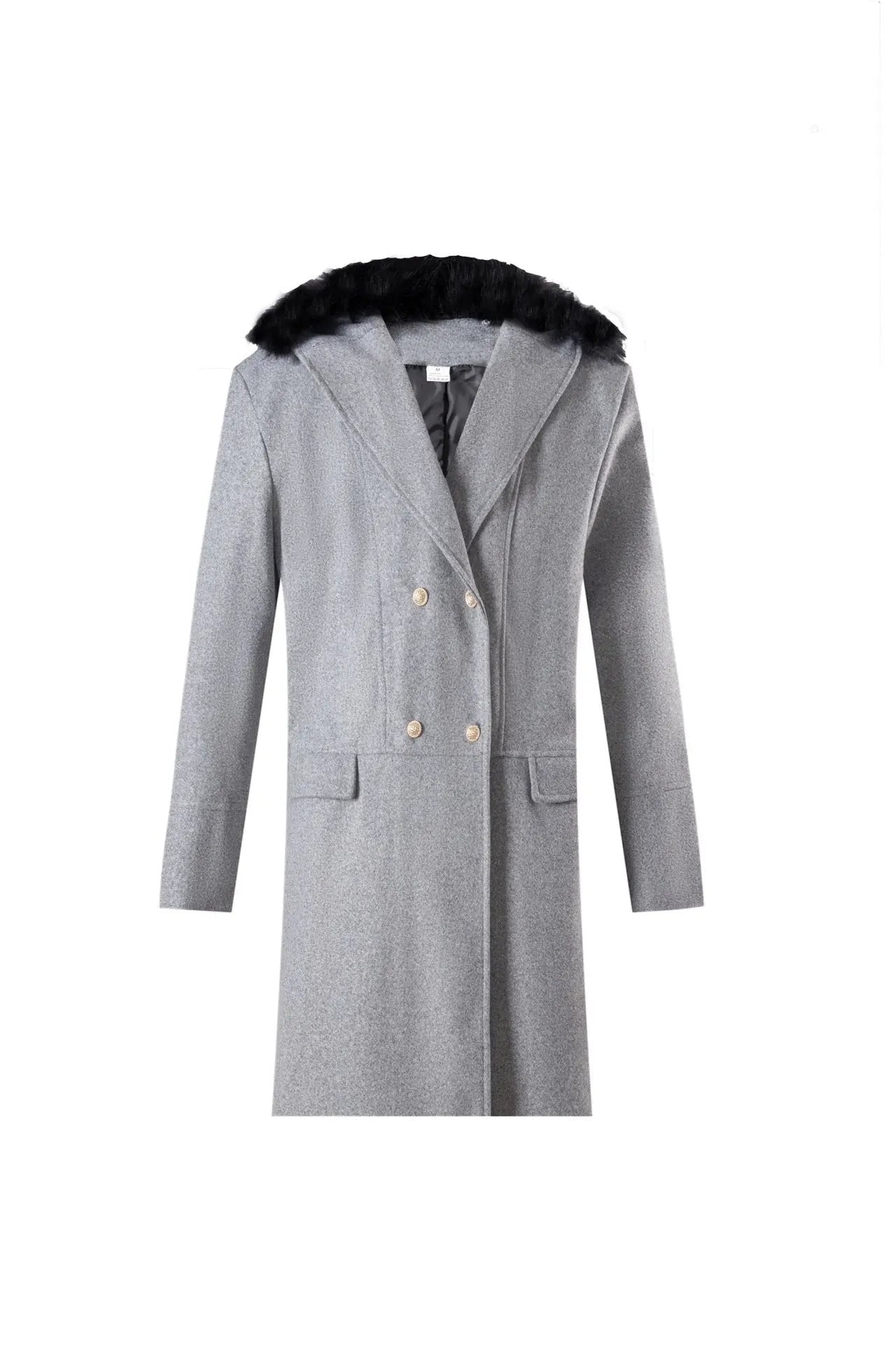 Casual Woolen Men's Coat Fur Collar null