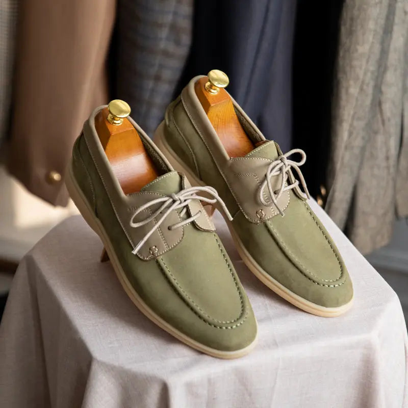 Lace-up Vintage High Mercerized Suede Sailing Shoes Dropshipman