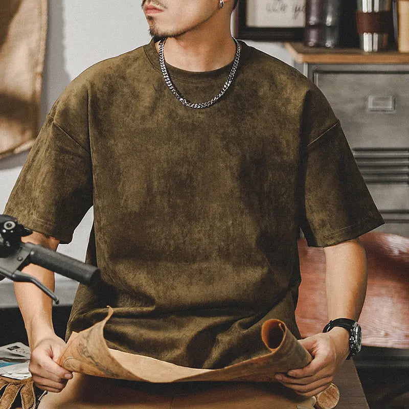 Retro Washed T-shirt Heavy Short-sleeved Shirt Men Dropshipman