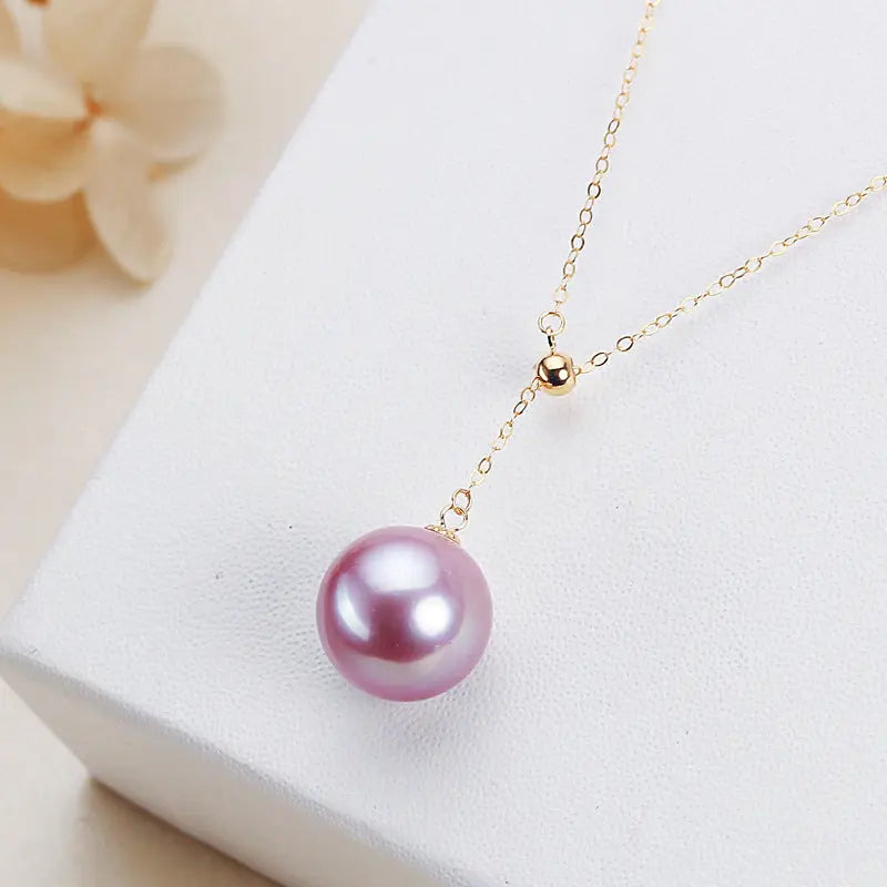 Women's Freshwater purple Pearl Necklace Cjdropshipping