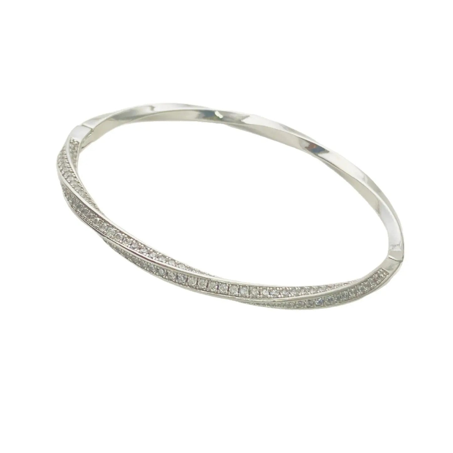 Affordable Luxury Fashion Half Circle Full Diamond Mobius Bracelet - JNi3 shop