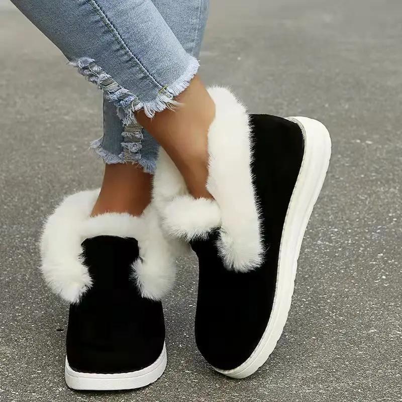 Snow Boots Warm Winter Shoes Plush Fur Ankle Boots Women Cjdropshipping