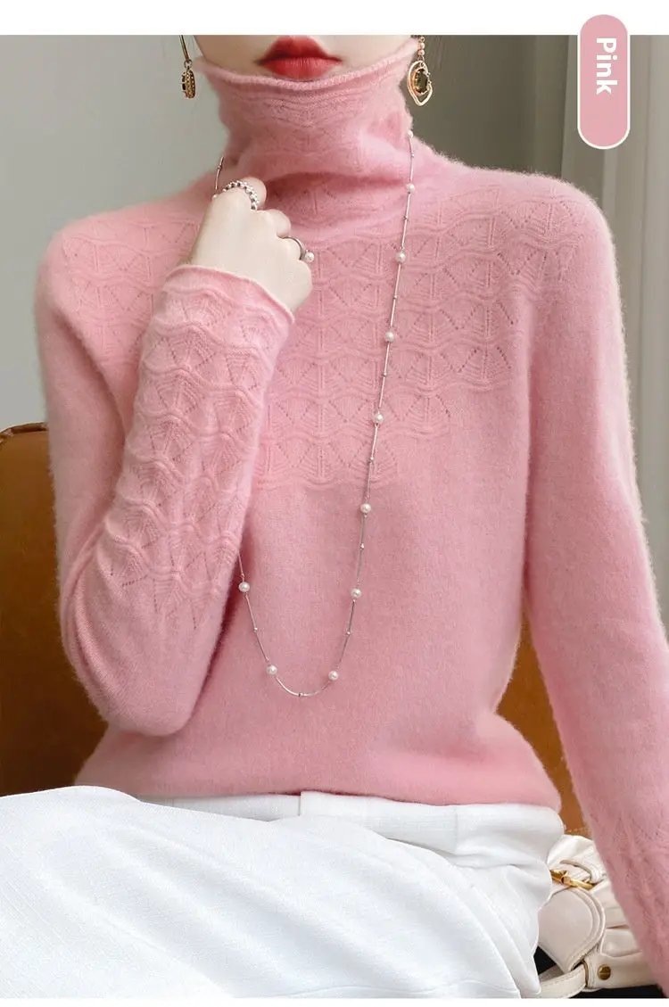 Pile Collar Turtleneck Sweater Short Autumn And Winter Women Cjdropshipping