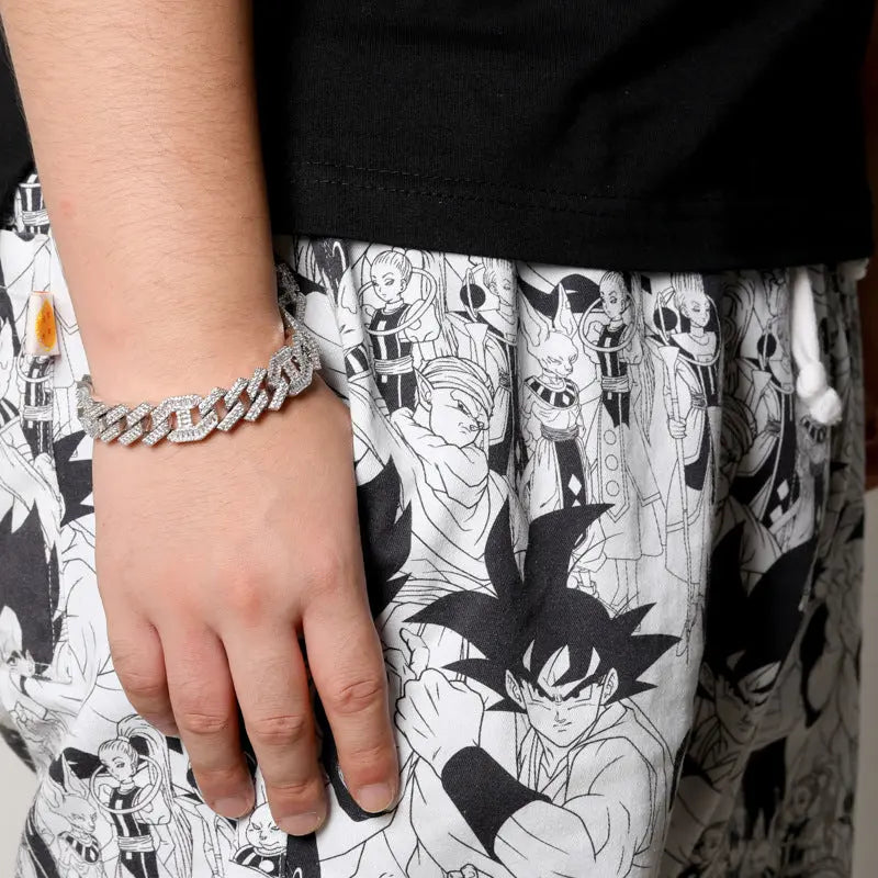 Full Zircon Hip Hop Cuban Chain Bracelet JNi3 shop