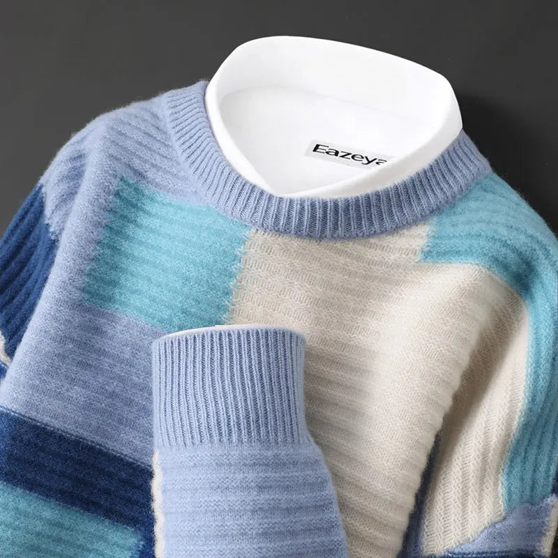 Cashmere Sweater Men's Loose Round Neck Multicolor Cjdropshipping