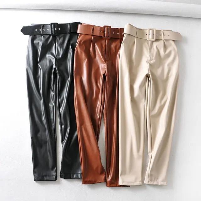 Hot ladies leather pants JNi3 shop
